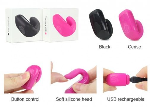 Extreme pleasure for men! Innovative oral sex vibrator by To... Toynary - J2S Re-chargeable Oral Vibrator - Cerise photo-11