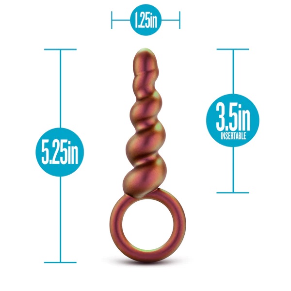 For anyone looking to explore new anal sensations alone or w... AAM - Spiral Loop Plug - Copper photo-6