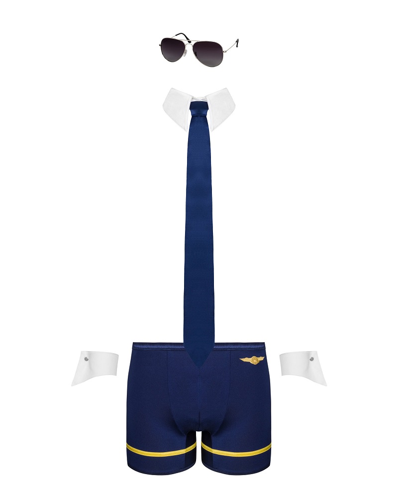 Awesome evening in the bedroom? Oh, it is going down! This i... Obsessive - Pilotman Set - Blue - 2XL/3XL photo-6