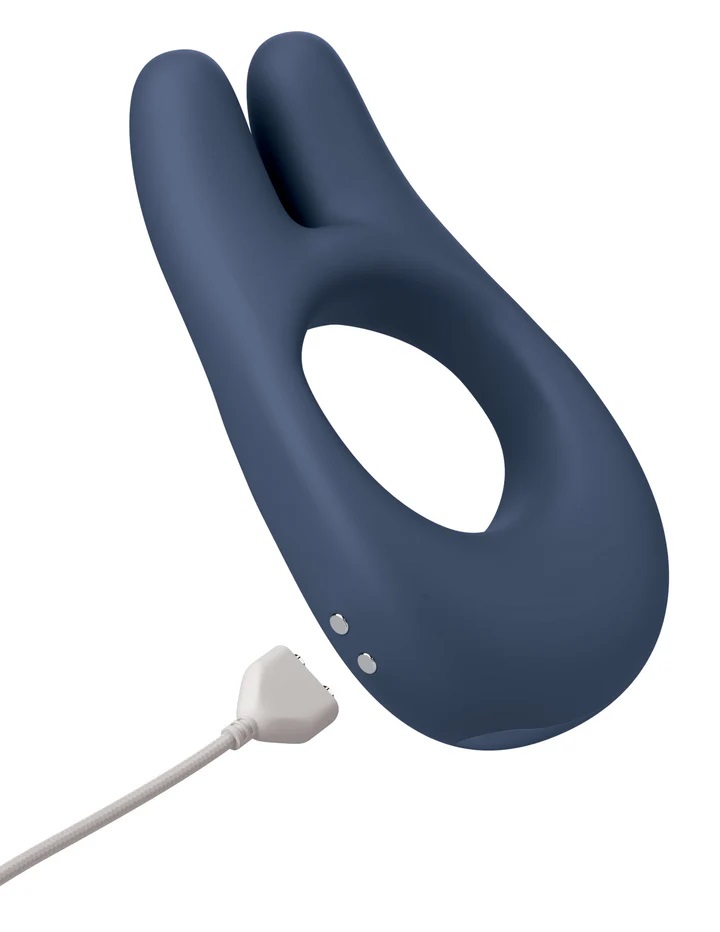 High-tech pleasure meets intuitive design with our vibrating... JimmyJane - Deimos Vibro Ring - Blue photo-4