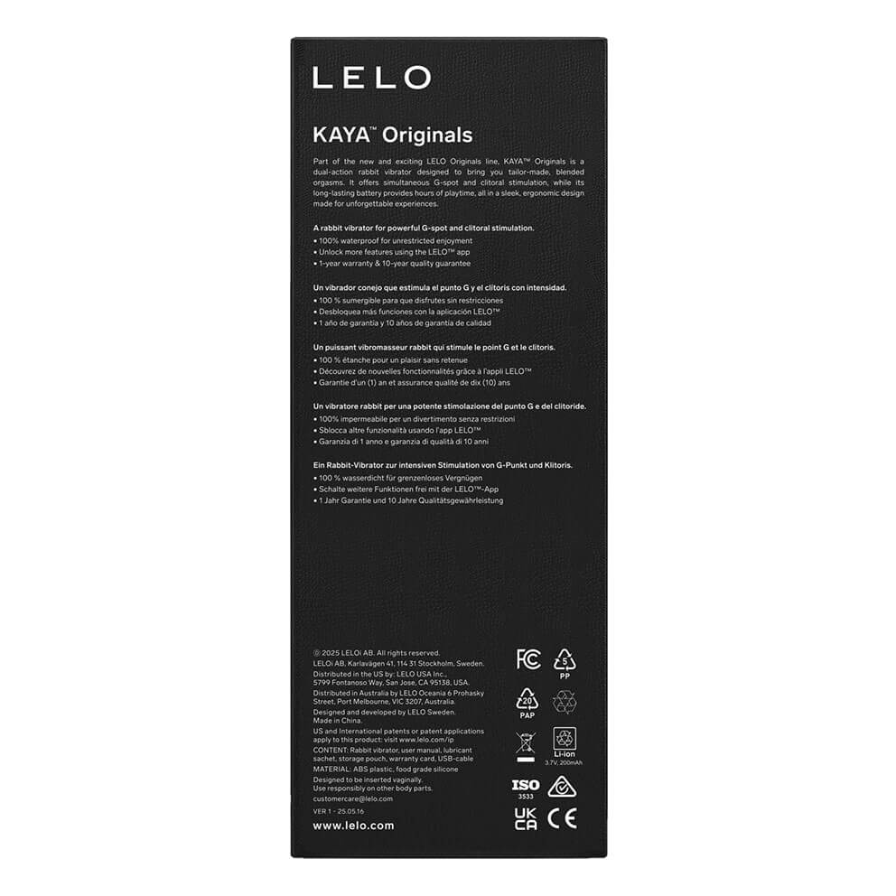 隆重推出 LELO Originals,全新系列专为初踏入性福旅程或渴望重拾亲密本质的人士而设计,多款精致必备之选... Lelo - Kaya Originals APP Rabbit Vibrator - Purple 照片-7