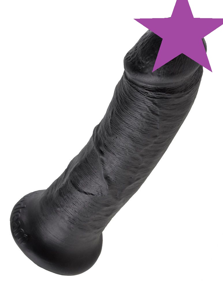 Do you want your first dildo to look and feel just like the ... King Cock - Cock 8″ - Black photo-2