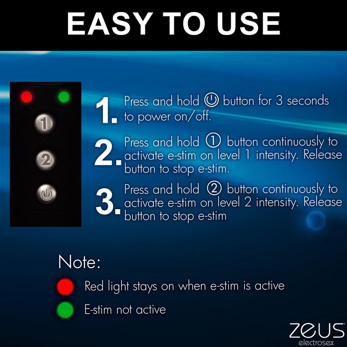 Intensify your kinky play with e-stim! This baton is built s... Zeus Electrosex - E-Stim Baton - Black photo-7