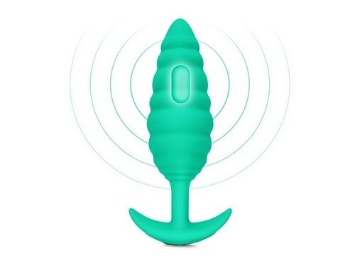B-Vibe - 震动波浪纹后庭塞 - 绿色 照片