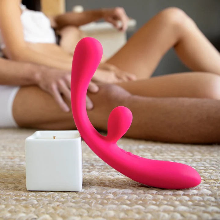 The unique, spring-like, curved design of the Reflexx Rabbit... JimmyJane - Reflexx Rabbit 3 Vibrator - Red photo-7