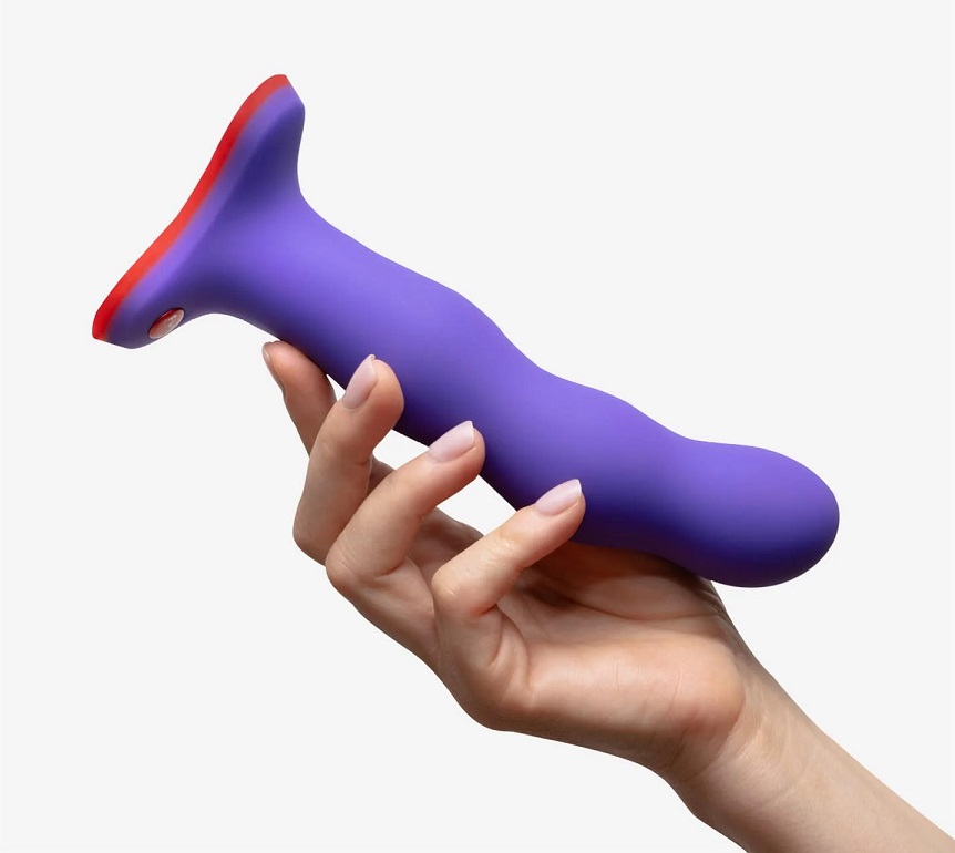 The gentle movements of the rotating balls inside BOUNCER cr... Fun Factory - Bouncer Rumbling Dildo - Flashy Purple photo-2