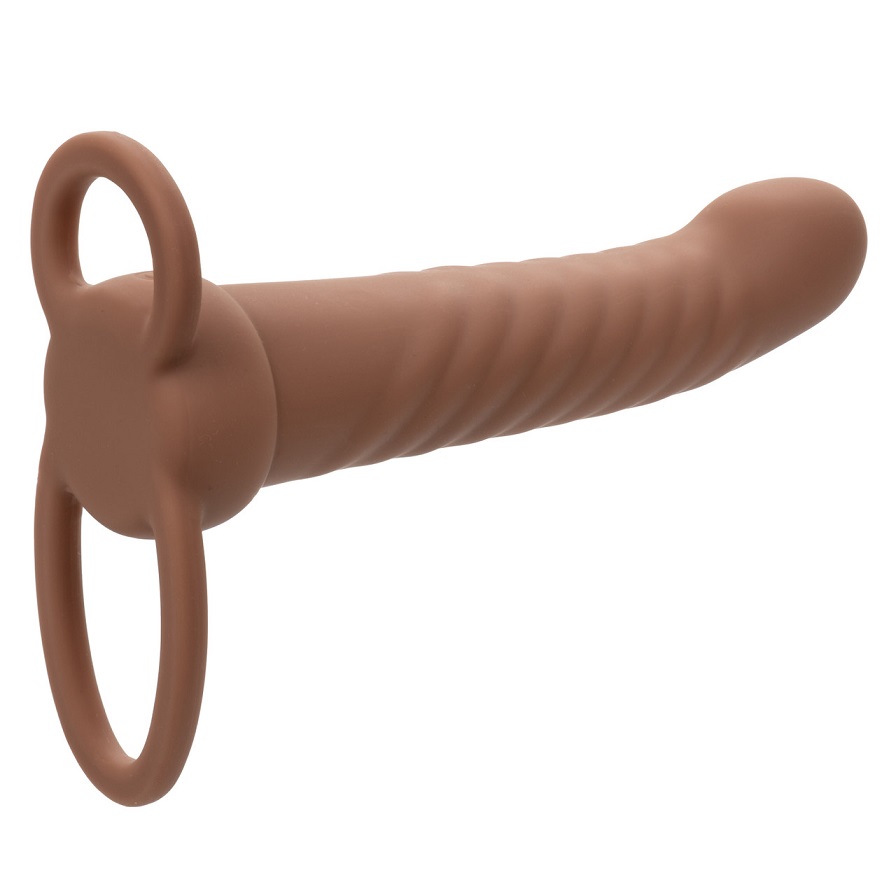 CEN - Maxx Ribbed Vibro Dual Penetrator - Brown CEN - Maxx Ribbed Vibro Dual Penetrator - Brown photo-5