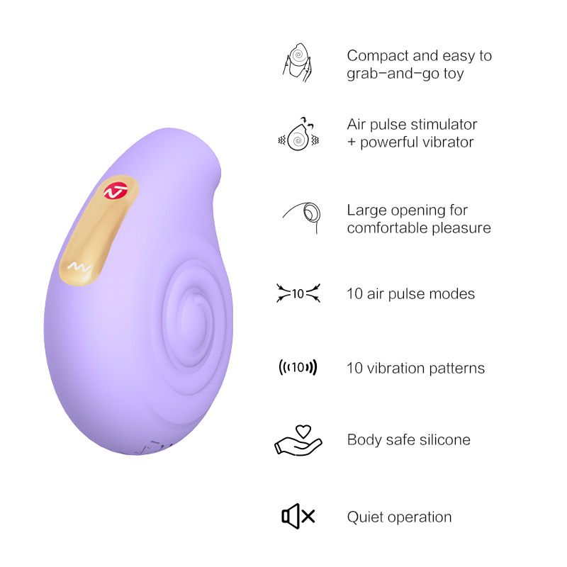 Little Snail is a handy clitoral air wave stimulator with a ... Nomi Tang - Little Snail - Lavender photo-4