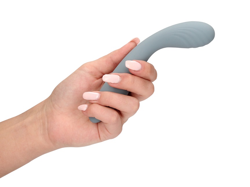 This grey Ultra Soft Silicone G-Spot Vibrator is uniquely de... Loveline - Ultra Soft G-Spot Vibrator - Basalt Grey photo-2