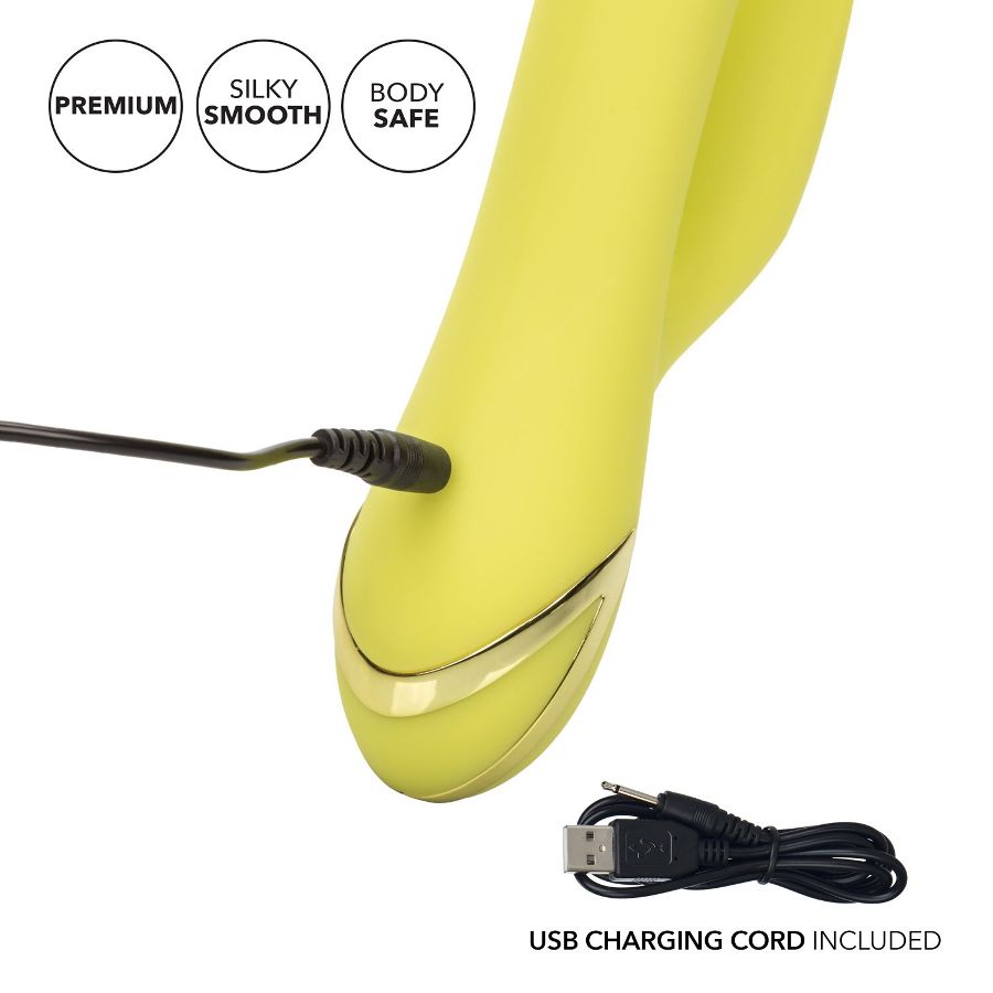 Dive deep into a sea of pleasure and sun-kissed fantasies wi... CEN - CalDream Venice Vixen Vibrator - Yellow photo-7