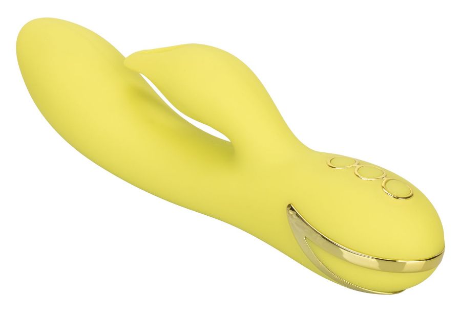 Dive deep into a sea of pleasure and sun-kissed fantasies wi... CEN - CalDream Venice Vixen Vibrator - Yellow photo-5
