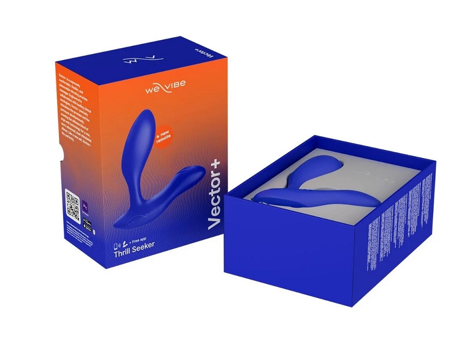 Designed to stimulate the prostate and perineum simultaneous... We-Vibe - Vector Plus Vibrating Prostate Massager - Royal Blue photo-10