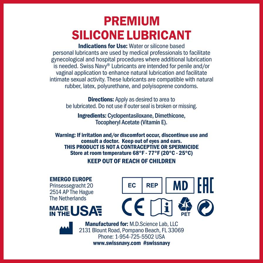 Condom manufacturers have been using silicone based lubrican... Swiss Navy - Silicone Lubricant - 118ml photo-3