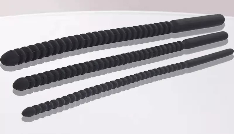 Ribbed urethral plug for additional stimulation
Easy to cle... MT - Threaded Urethral Plug L - Black photo-11