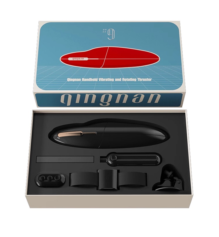 Handheld vibrating and rotating thruster with heating functi... Qingnan - Rotating Thruster Machine #9 - Black photo-18