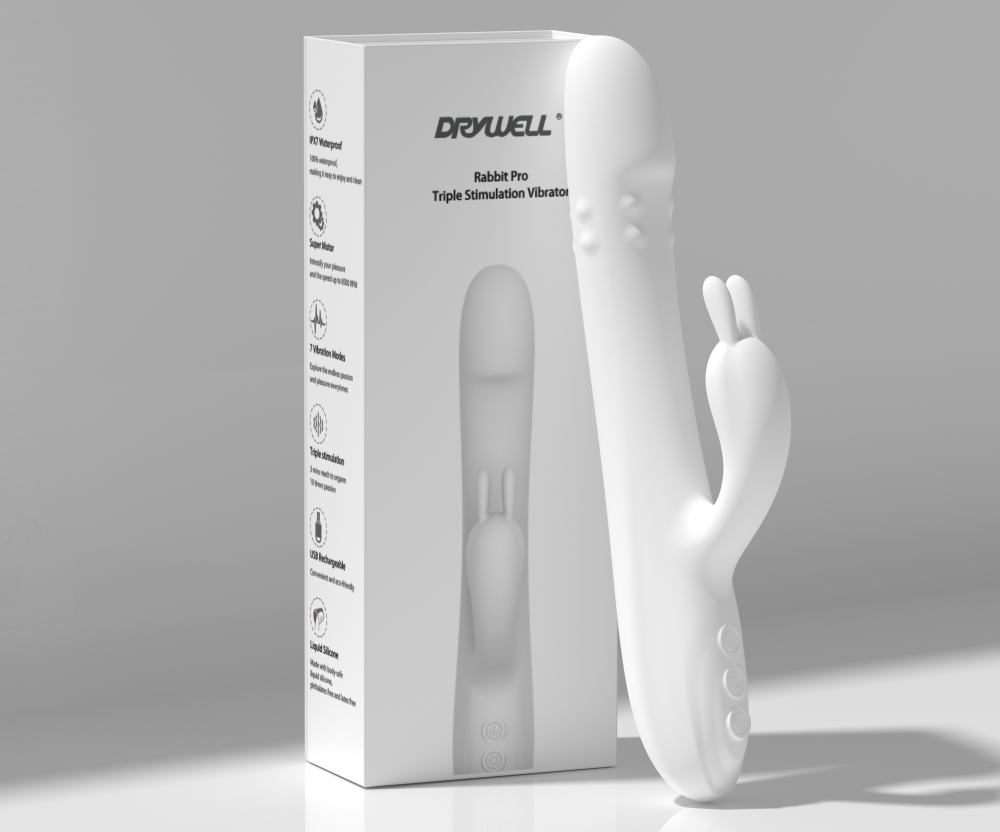 Rotating Beads and thrusting design
Thriple stimulation orga... Drywell - Rabbit Pro Vibrator - White photo-11