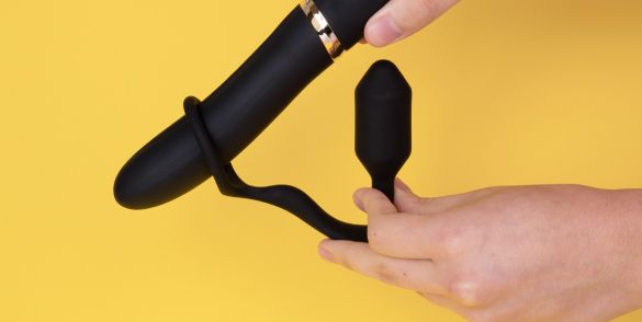 Stimulate multiple erogenous zones with the new b-Vibe Snug ... B-Vibe - Snug Plug & Tug Ring - Black photo-6