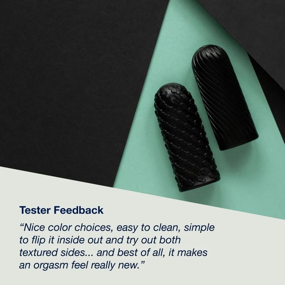 Ghost is a skin-soft silicone toy with a trick up its sleeve... Arcwave - Ghost Flip IT Pocket Stroker - Black photo-8