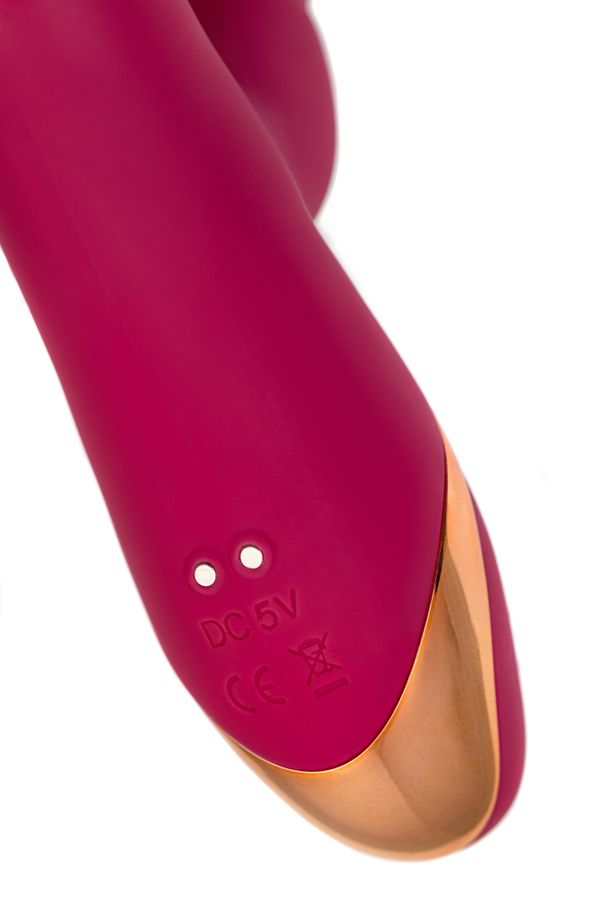A classic-shaped vibrator JOS TENTY for double stimulation o... JOS - Tenty Rabbit Vibrator - Burgundy photo-9