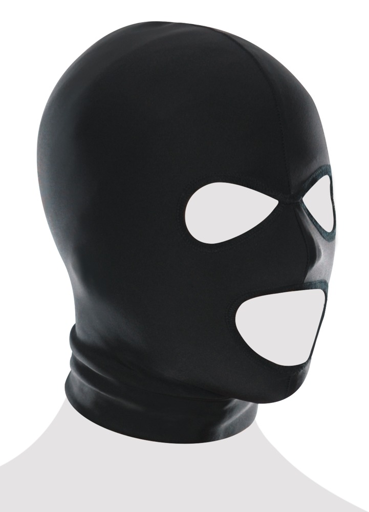Keep your submissive incognito with this Spandex 3-Hole Hood... Fetish Fantasy - Spandex 3-Hole Hood - Black photo-3