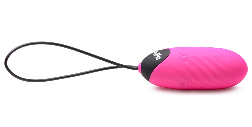 Enjoy the swirling rows on this powerful silicone egg vibrat... Bang! - 28X Swirl Egg - Pink photo-3