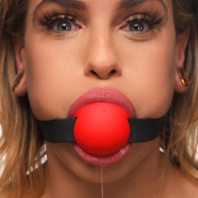 For those who like to bite down on something while gagged, t... Master Series - Gag Order Extreme Ball - Red photo-2