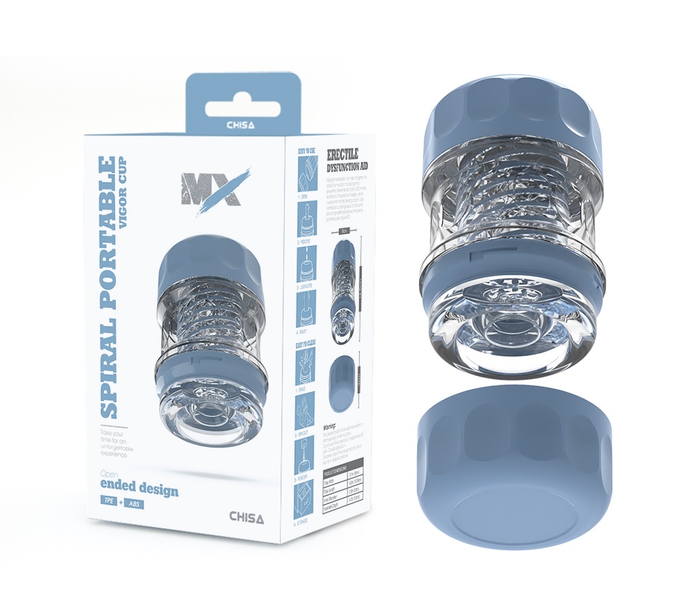Spiral portable cup masturbator with open ended design
Su... Chisa - Vigor Cup Masturbator - Blue photo-2