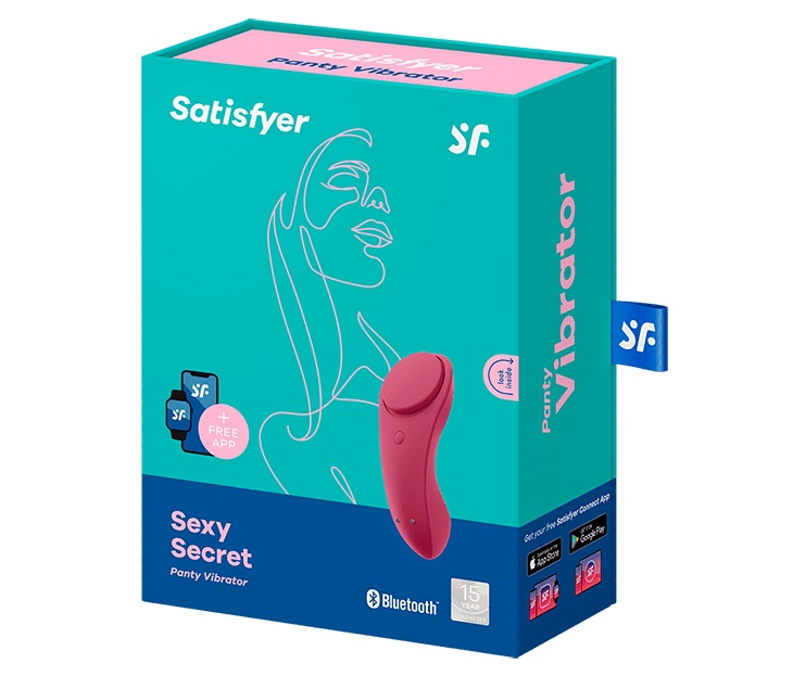 Sexy Secret 可以可以透過磁石吸附放置在您的內褲中,以其符合人體工學的形狀和強烈的振動來刺激陰蒂。 對身體友好... Satisfyer - Sexy Secret 磁吸式內褲震動器 - 紅色 照片-6