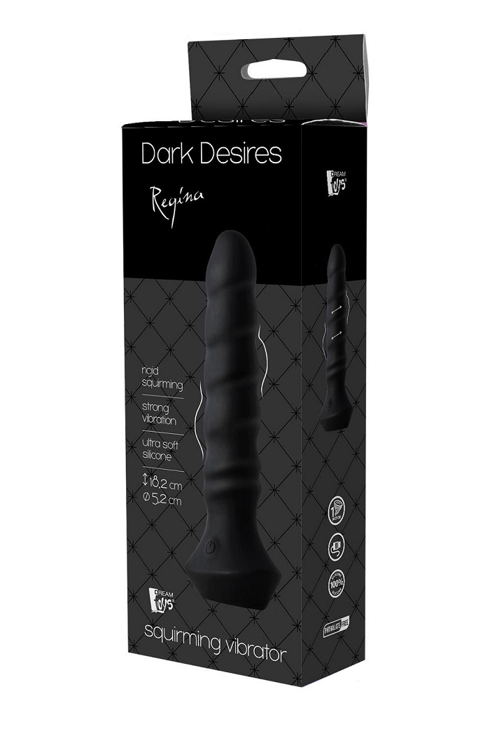 If you love to use the back door, you will love Regina from ... Dreamtoys - Regina Squirming Vibrator - Black photo-4