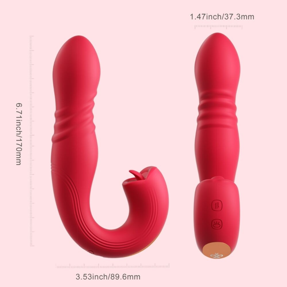 Joi Thrust 2 – pressure sensing, App-controlled, Thrusting G... Honey Play Box - Joi Thrust 2 Sensing G-Spot App Vibrator - Red photo-6