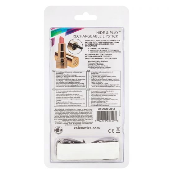 With 10 intense functions of vibration, pulsation, and escal... CEN - Hide & Play Lipstick Vibe - Nude photo-10