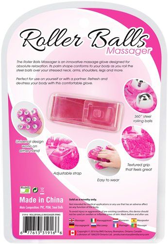 Simple & True - Roller Ball Massage Glove - Pink photo