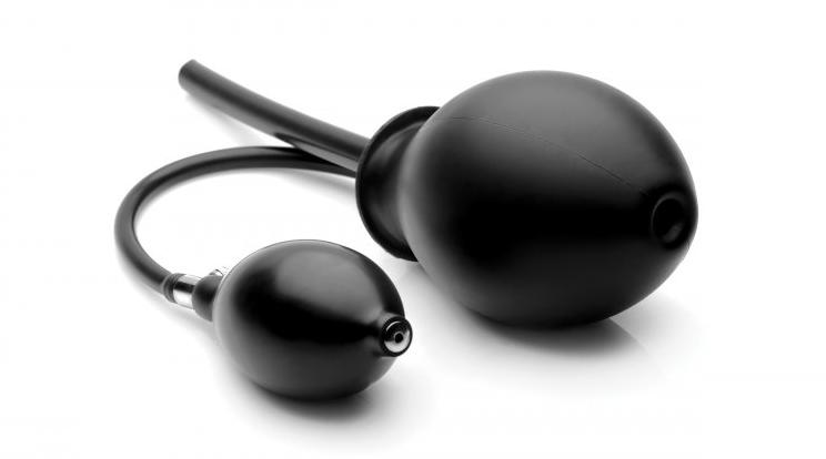Inflatable plugs are great to create an intense full sensati... Mistress - Inflatable Enema Plug - Black photo-3