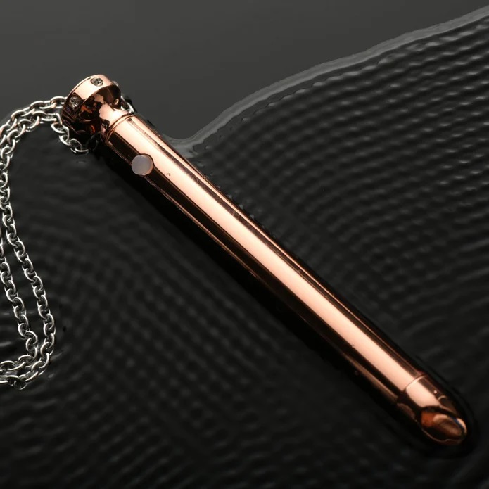 Dare to wear your favorite vibrator right around your neck! ... Charmed - 7X Vibro Necklace - Rose Gold photo-5