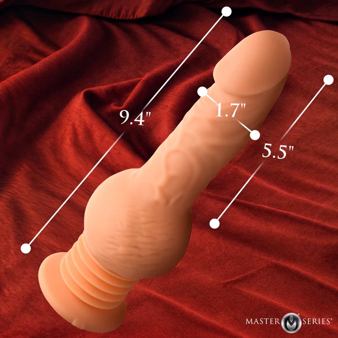 Ride your way to ecstasy with the Passion Pounder Thrusting ... Master Series - Passion Pounder Thrusting Dildo - Flesh photo-6