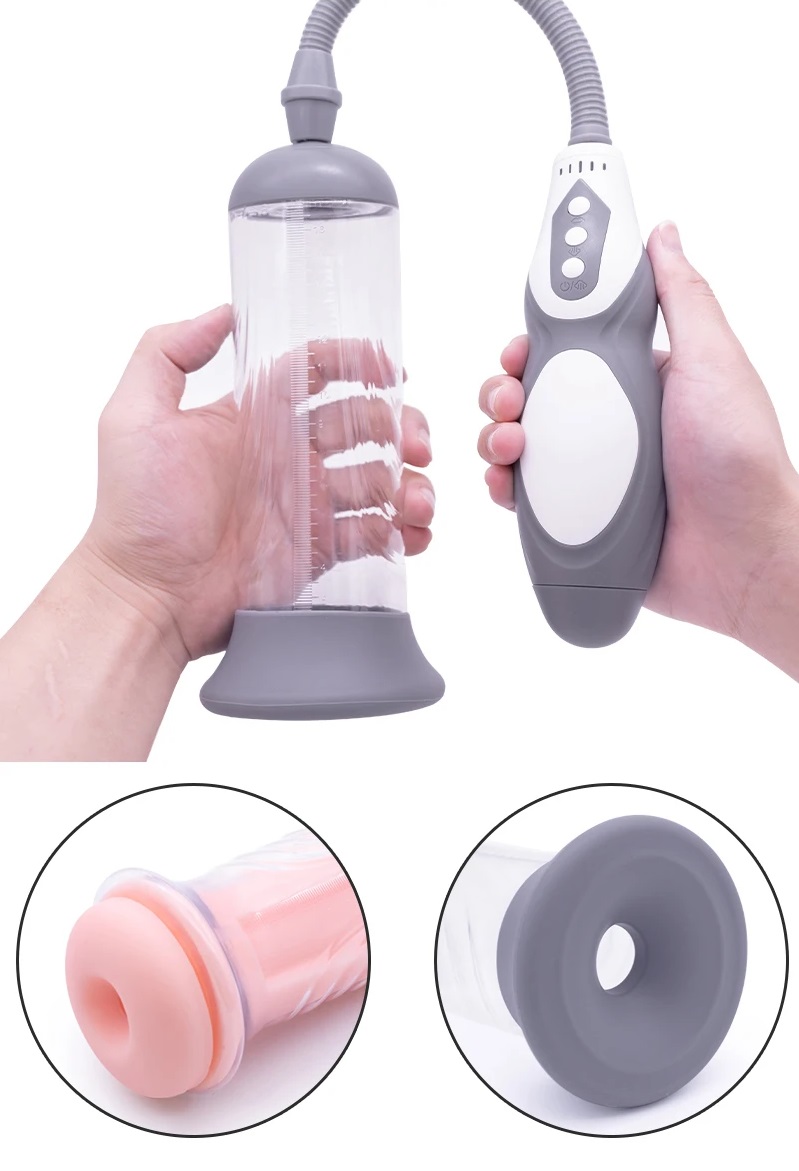 Automatic sucking penis pump
Clear cylinder with measuring ... Canwin - Dildo Shape Pump Masturbator w Flesh Sleeve photo-2