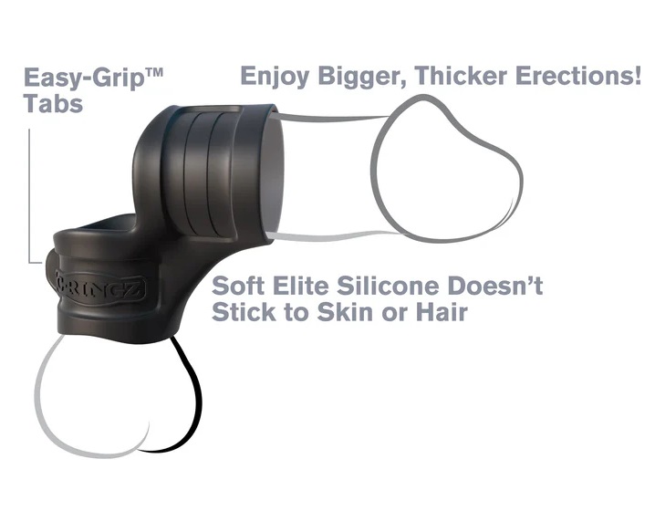 When you want to be bigger, harder, and last longer, the Mr.... Pipedream - Mr. Big Cock Ring & Stretcher - Black photo-6