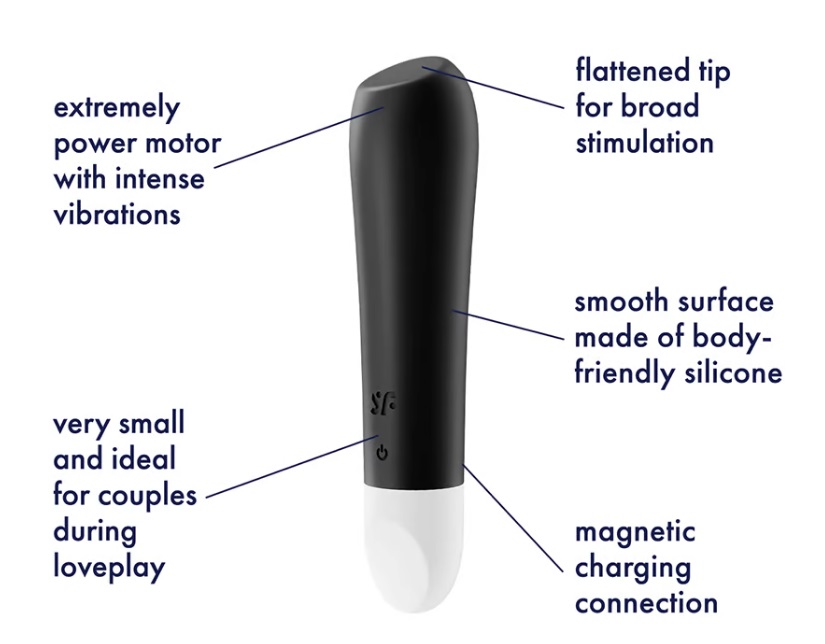 With its flattened tip, the Satisfyer Ultra Power Bullet 2 t... Satisfyer - Ultra Power Bullet 2 - Black photo-8