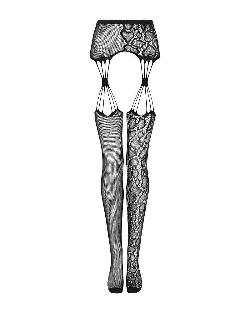 Garter stockings are multi-purpose lingerie. They will work ... Obsessive - S821 Garter Stockings - Black - S/M/L photo-7