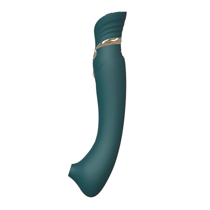 Experience true luxury with the ZALO Queen G-spot PulseWave ... Zalo - Queen APP Heating Vibro Set - Jewel Green photo-6