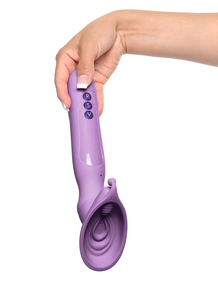 The Vibrating Roto Suck-Her hugged the cleft between her leg... Pipedream - Roto Suck-Her - Purple photo-4
