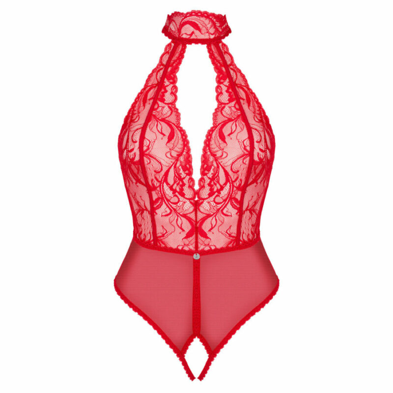 It tempts with a sexy cut and delights with the elegance of ... Obsessive - Dagmarie Teddy - Red - XS/S photo-7