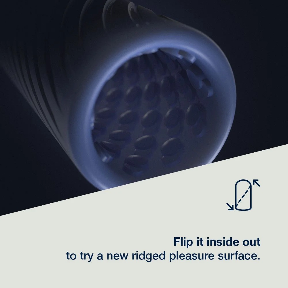 Ghost is a skin-soft silicone toy with a trick up its sleeve... Arcwave - Ghost Flip IT Pocket Stroker - Blue photo-4