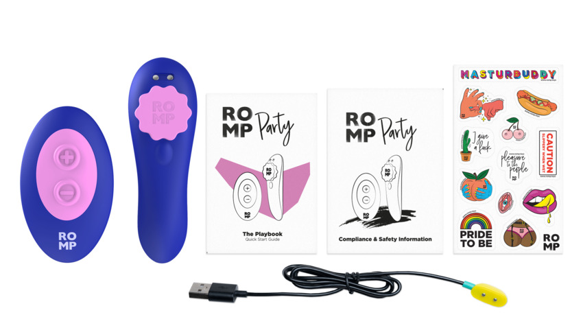ROMP - Party 内裤震动器是一款可穿戴、远端控制的阴蒂震动器,专为随时随地享受快感而设计。这款隐密又稳固的震动... Romp - Party 振动器 - 紫色 照片-13