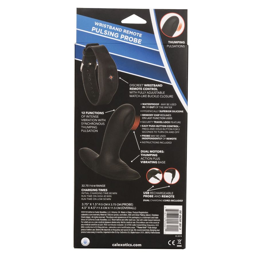 The Eclipse Wristband Remote Pulsing Probe is a sensual sili... CEN - Eclipse Wristband Remote Pulsing Probe - Black photo-14