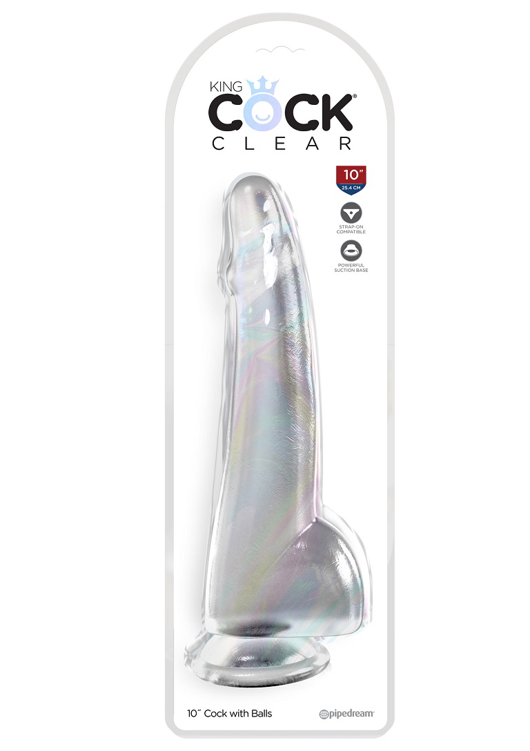 Clearly the best! Created to heighten your pleasure experien... King Cock - 10" Clear Cock w Balls photo-3
