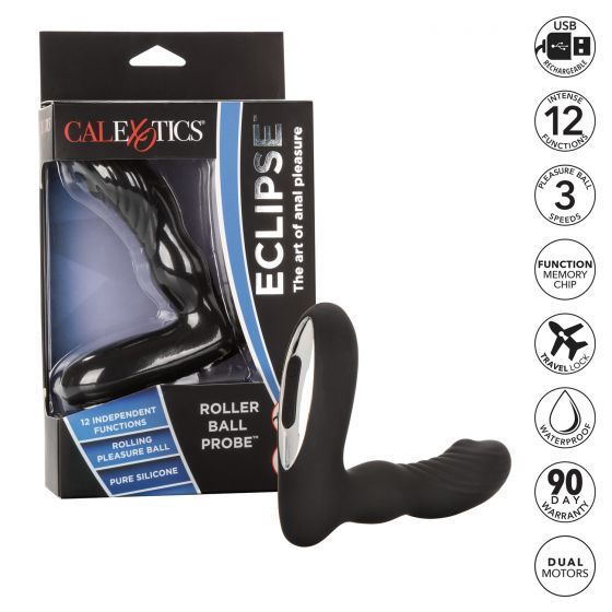 Elevate your anal pleasure with the CalExotics Eclipse Rolle... CEN - Eclipse Roller Ball Probe - Black photo-12