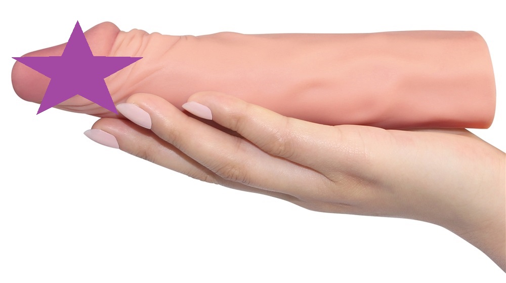 Pleasure X-Tender Penis Sleeve has an external surface that ... Lovetoy - X-Tender Penis Sleeve 7.5" - Flesh photo-2