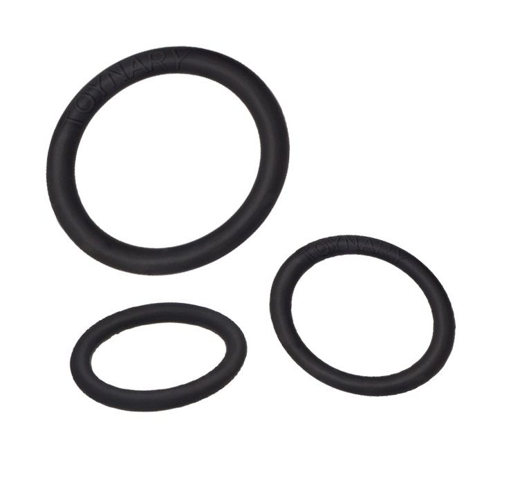 This trio of Toynary cock rings are made of medical grade pu... Toynary - CR01 Normal Cock Rings - Black photo-2