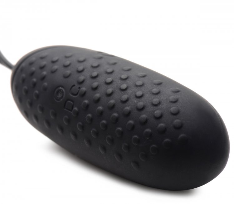 This powerful silicone egg vibrator has textured nubs that a... Bang! - 28X Nubbed Egg - Black photo-4